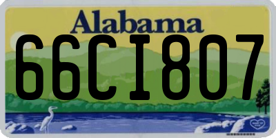 AL license plate 66CI807