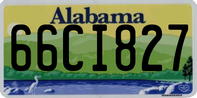 AL license plate 66CI827
