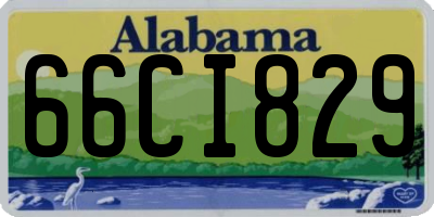 AL license plate 66CI829