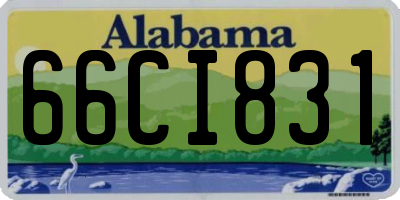 AL license plate 66CI831