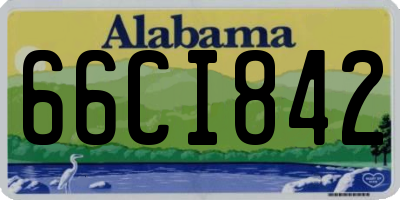 AL license plate 66CI842