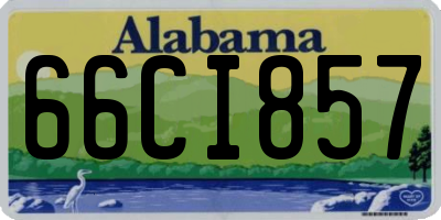 AL license plate 66CI857