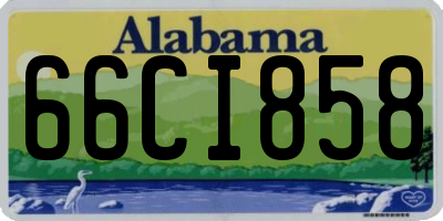 AL license plate 66CI858