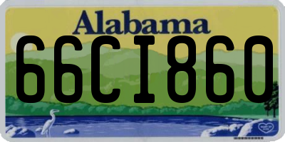 AL license plate 66CI860