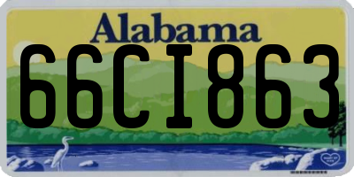 AL license plate 66CI863