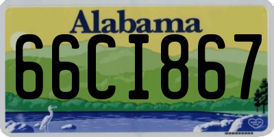 AL license plate 66CI867