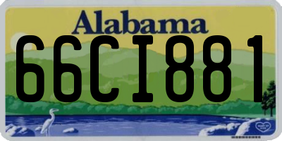 AL license plate 66CI881