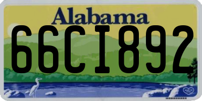 AL license plate 66CI892