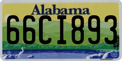 AL license plate 66CI893