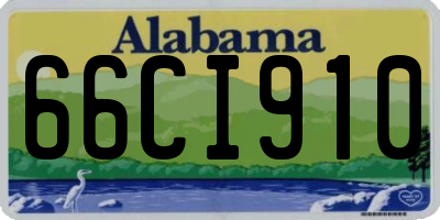 AL license plate 66CI910