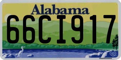 AL license plate 66CI917