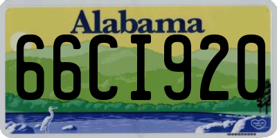 AL license plate 66CI920