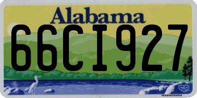 AL license plate 66CI927