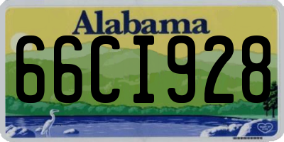 AL license plate 66CI928