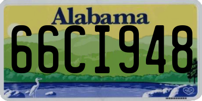 AL license plate 66CI948