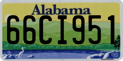 AL license plate 66CI951