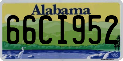 AL license plate 66CI952