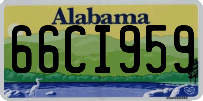 AL license plate 66CI959