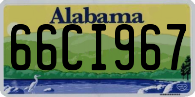 AL license plate 66CI967