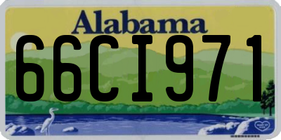 AL license plate 66CI971