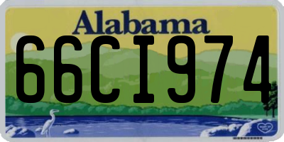 AL license plate 66CI974