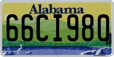 AL license plate 66CI980