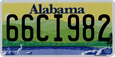 AL license plate 66CI982