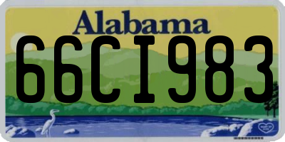 AL license plate 66CI983
