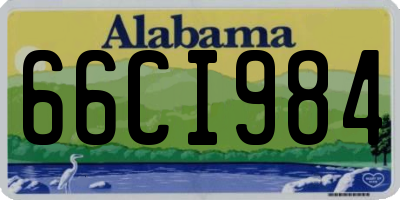 AL license plate 66CI984