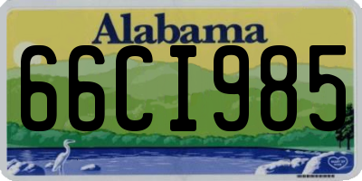 AL license plate 66CI985