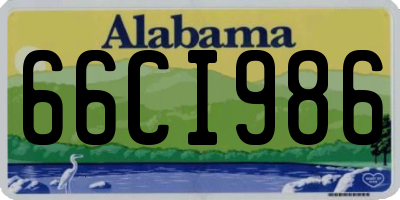 AL license plate 66CI986