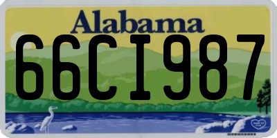AL license plate 66CI987