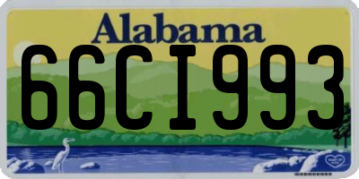 AL license plate 66CI993
