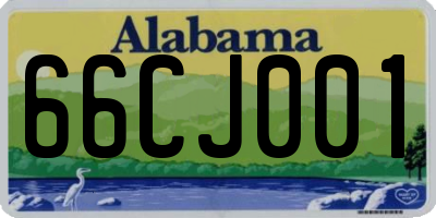 AL license plate 66CJ001