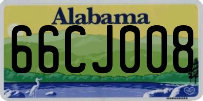 AL license plate 66CJ008
