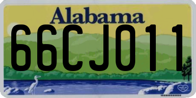 AL license plate 66CJ011
