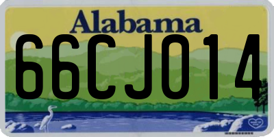 AL license plate 66CJ014