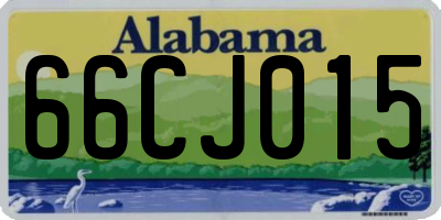 AL license plate 66CJ015