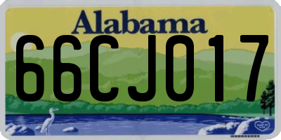 AL license plate 66CJ017