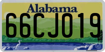 AL license plate 66CJ019