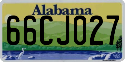 AL license plate 66CJ027