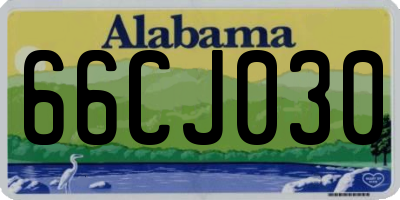 AL license plate 66CJ030