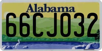 AL license plate 66CJ032