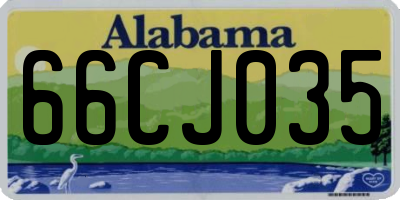 AL license plate 66CJ035