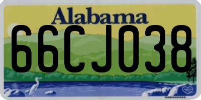 AL license plate 66CJ038