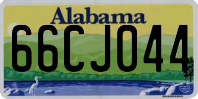 AL license plate 66CJ044