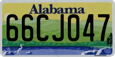 AL license plate 66CJ047