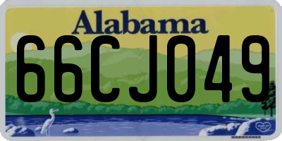 AL license plate 66CJ049