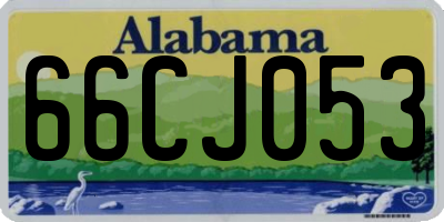AL license plate 66CJ053