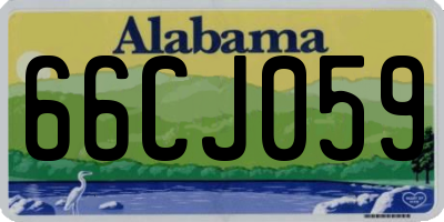 AL license plate 66CJ059